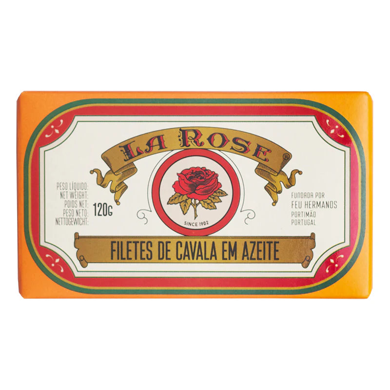 10 dåser med La Rose luksus makrelfileter fra Ramirez