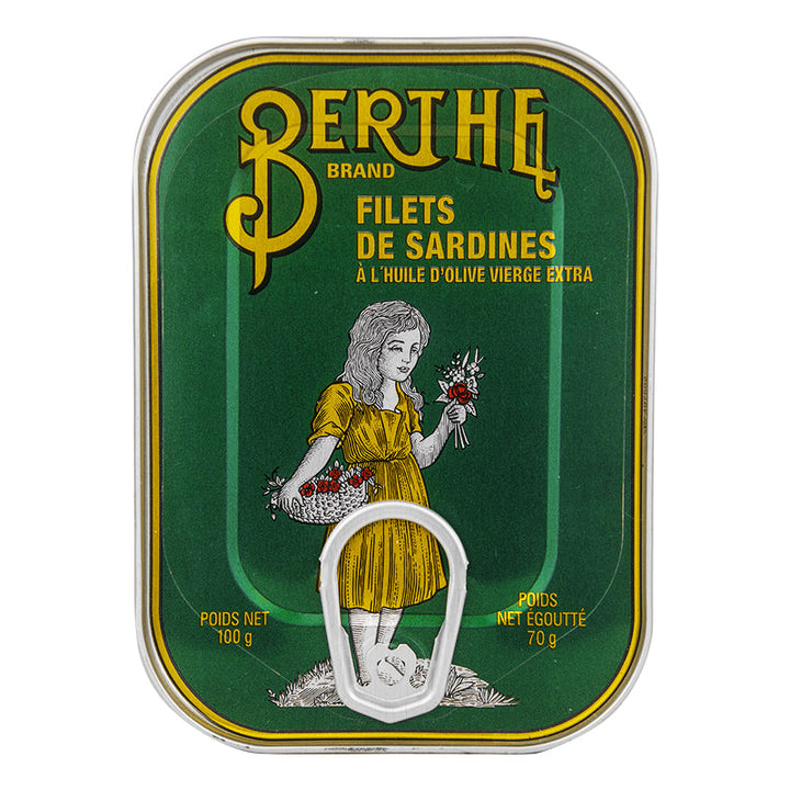 Fileter af Luksus Atlanterhavssardiner i Ekstra Jomfruolivenolie - Berthe